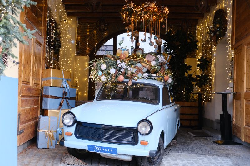 decorazioni natalizie a Sibiu