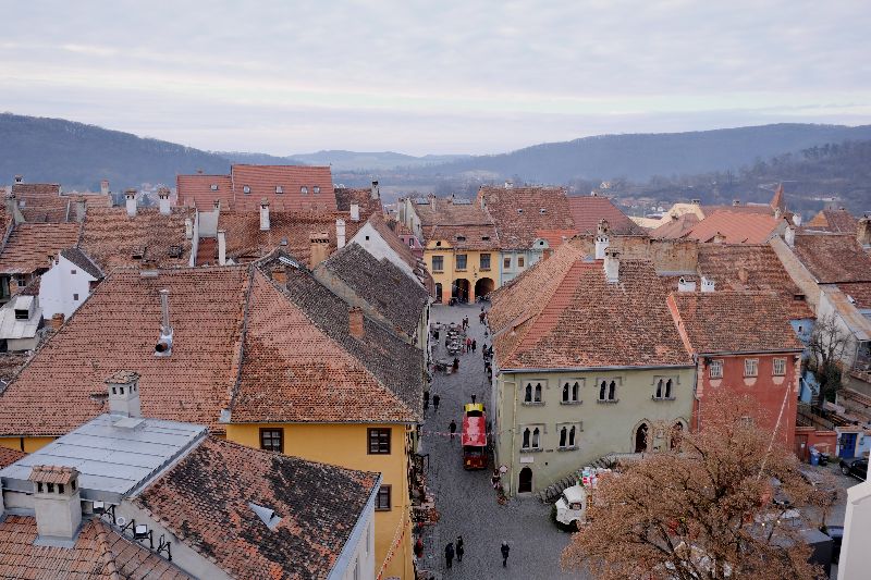 vista dall'alto di Sighisoara