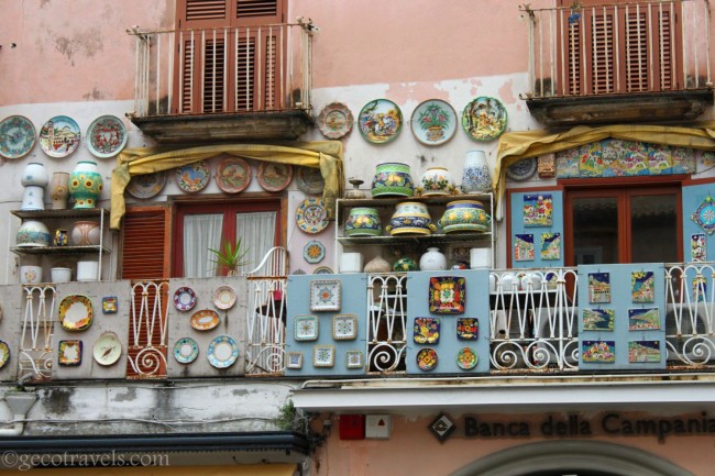 ceramiche colorate ad Amalfi