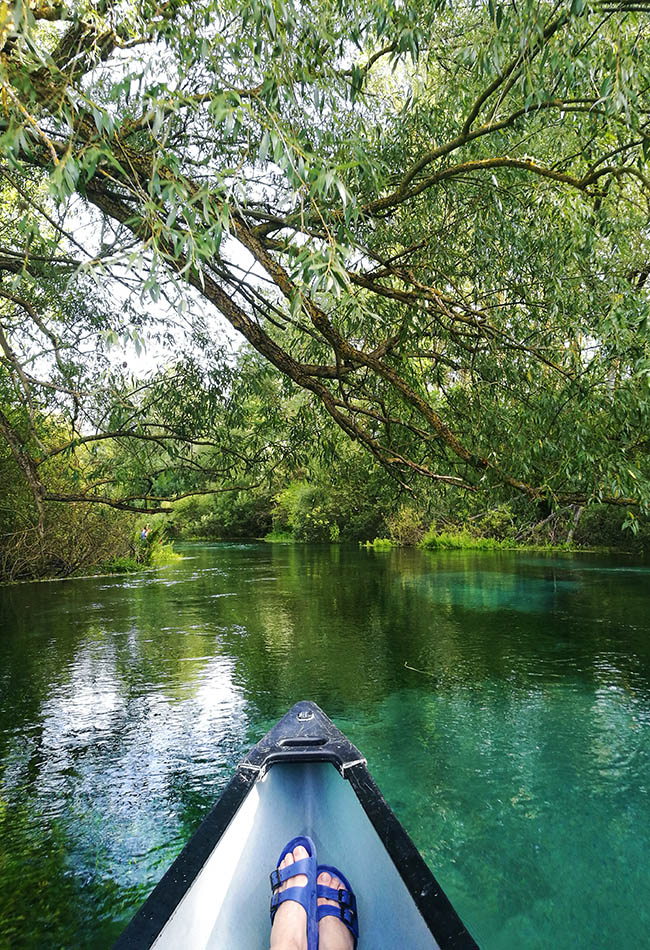 escursione in canoa sul Tirino